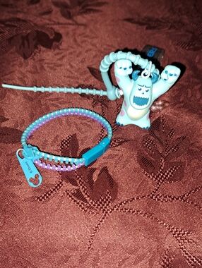 Disney Pixar Monsters Inc Miniso Sully &  Disney Fidget Zipper Bracelet